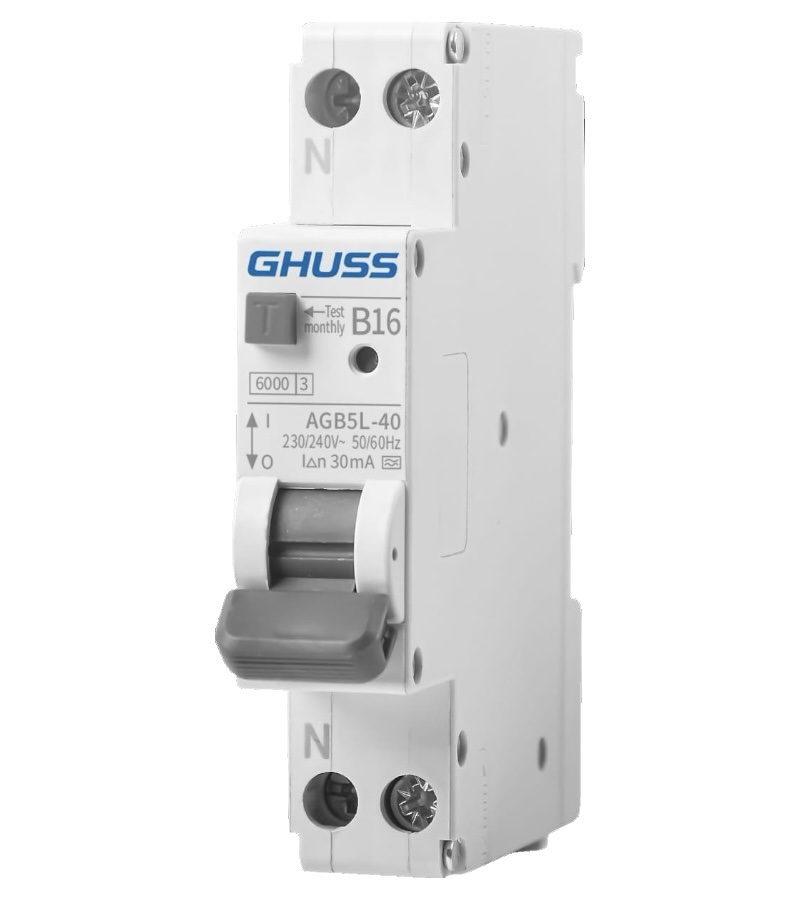 GHUSS aardlekautomaat B32 30mA (1P+N) (spanningsonafhankelijk)