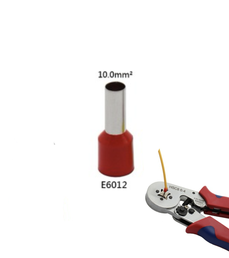 GHUSS adereindhuls geïsoleerd 10mm² 12 mm rood 100 stuks