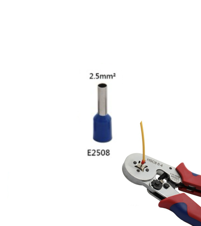 GHUSS adereindhuls geïsoleerd 2,5mm² 8 mm blauw 100 stuks