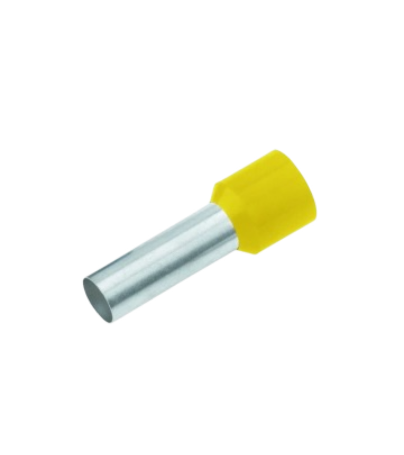 GHUSS adereindhuls geïsoleerd 6mm² 12 mm geel 100 stuks