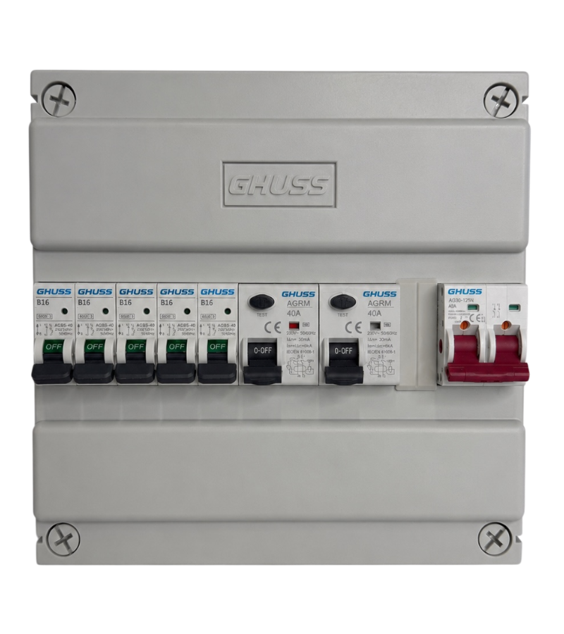 GHUSS groepenkast 1 fase 5 groepen – wit