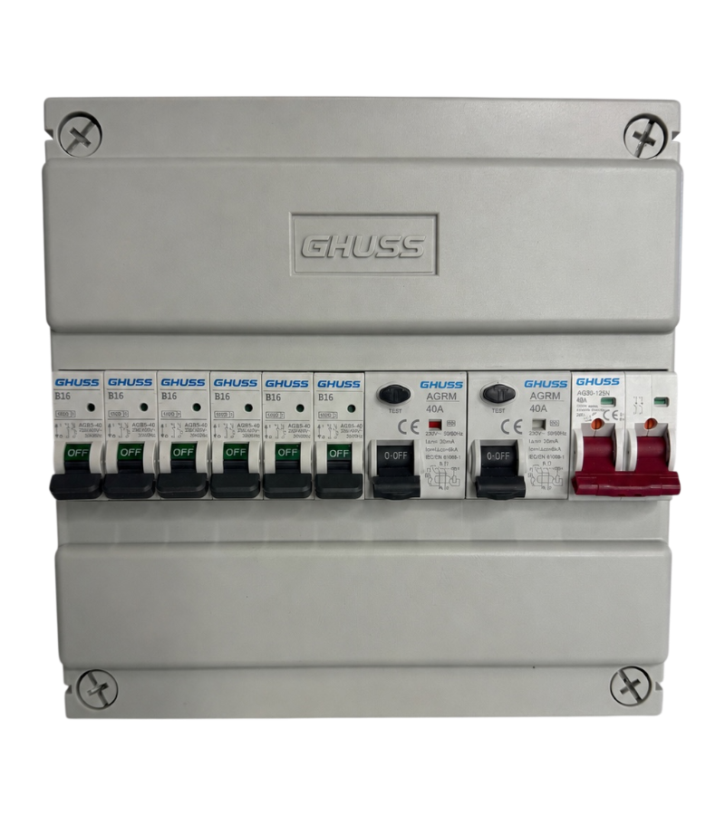 GHUSS groepenkast 1 fase 6 groepen – wit