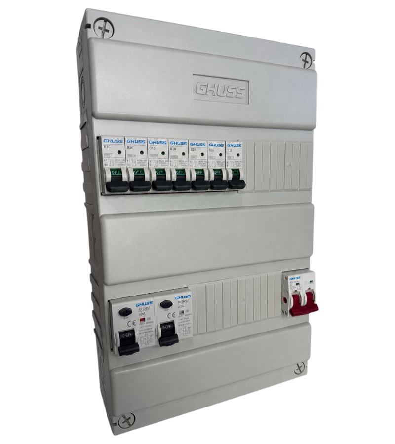 GHUSS groepenkast 1 fase 7 groepen – wit