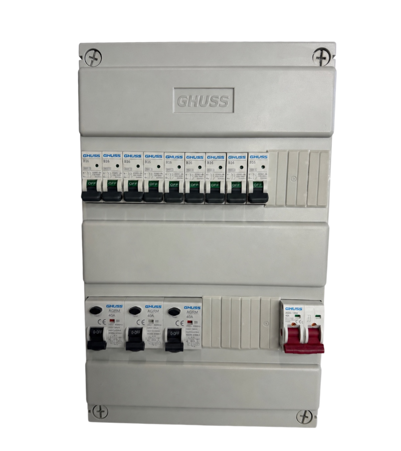 GHUSS groepenkast 1 fase 9 groepen – wit
