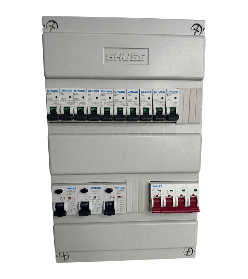 GHUSS groepenkast 3 fase 10 groepen – wit